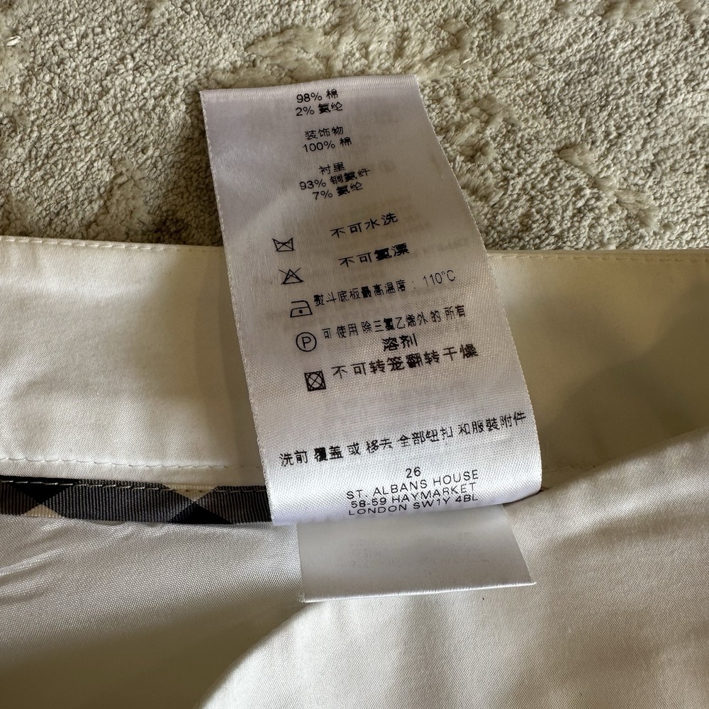 Burberry London White Pants‎ Woman's Size 6 - Picture 6 of 12